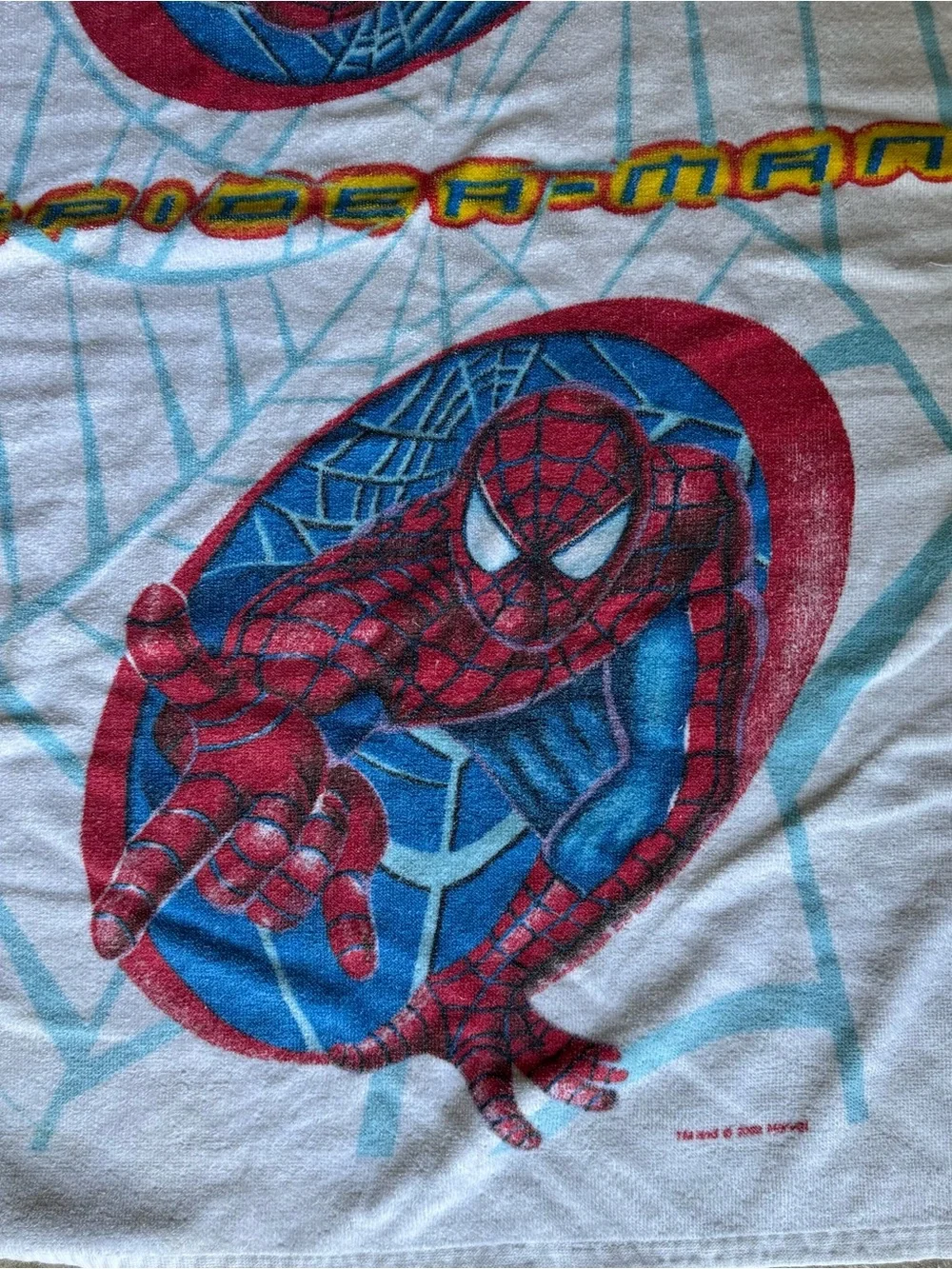 Vintage Spider Man 2002 Beach Bath Towel Jay Franco Superhero Y2K Kids Marvel